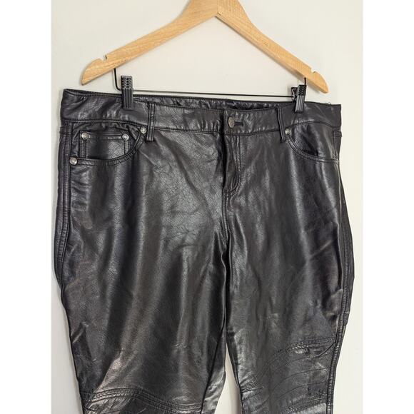 Torrid Rebel Wilson Faux Leather Moto Ankle Zip Pant - Picture 5 of 8